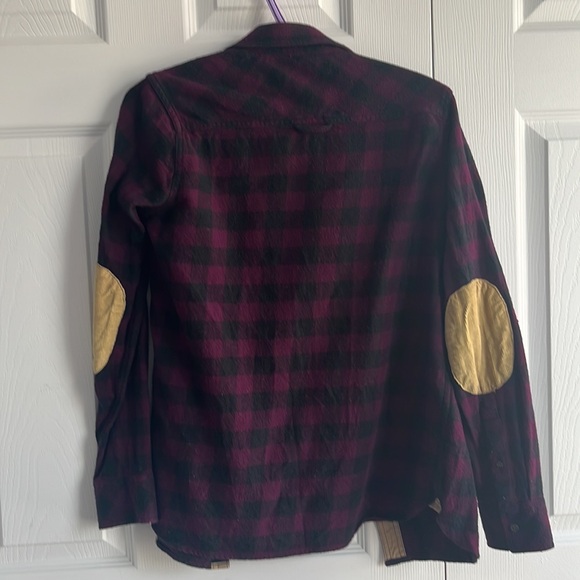 Roots Purple Flannel with Brown Elbow Patches - Picture 5 of 5
